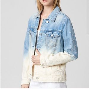 Blank NYC Ombré Embroidered Star Jean Jacket